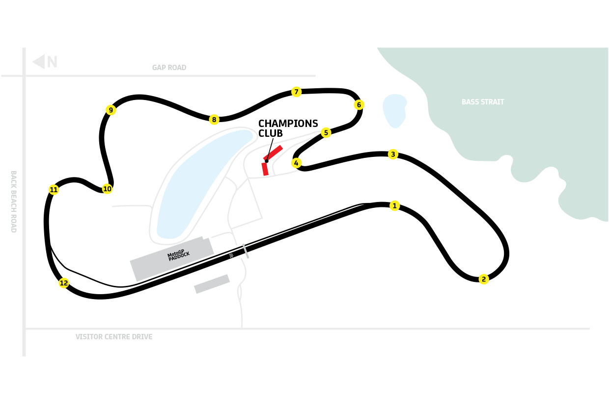 Map of the Champions Club Hospitality Suite