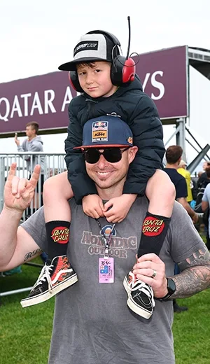 Father and son at the MotoGP